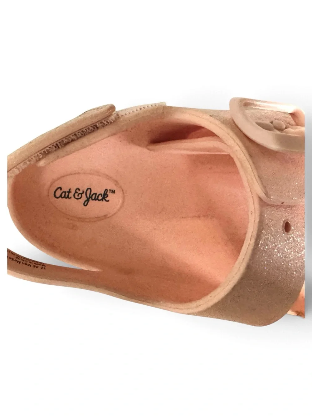 Cat & Jack Peach Glittery Sandals